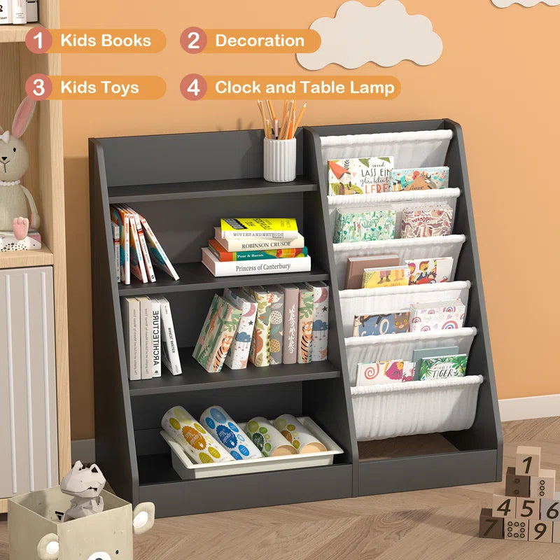 Maggiorina Kids Standard Bookcase, Storage Book Rack, Organizer Cabinet, Book Display