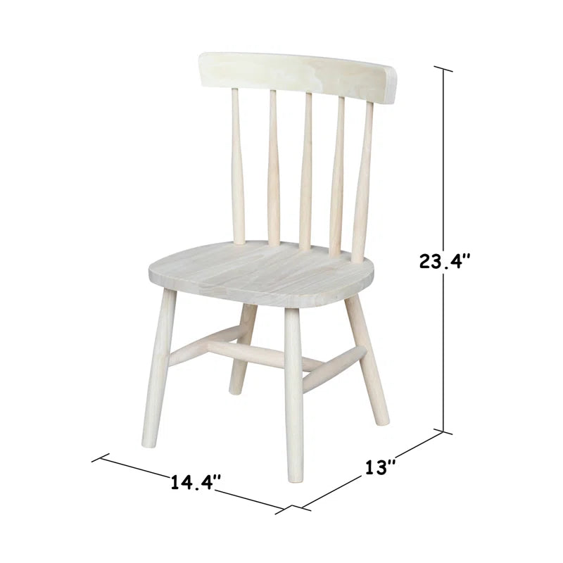 Miner Kids 11.25'' Unfinished Wood Desk or Activity Chair Chair and Ottoman