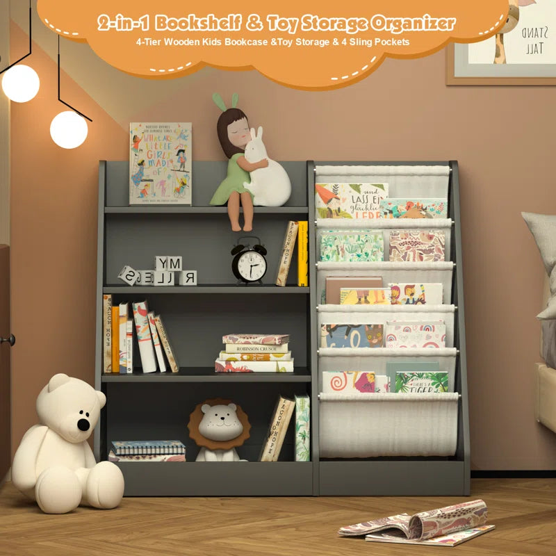 Maggiorina Kids Standard Bookcase, Storage Book Rack, Organizer Cabinet, Book Display