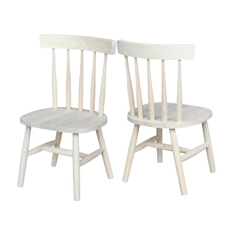 Miner Kids 11.25'' Unfinished Wood Desk or Activity Chair Chair and Ottoman
