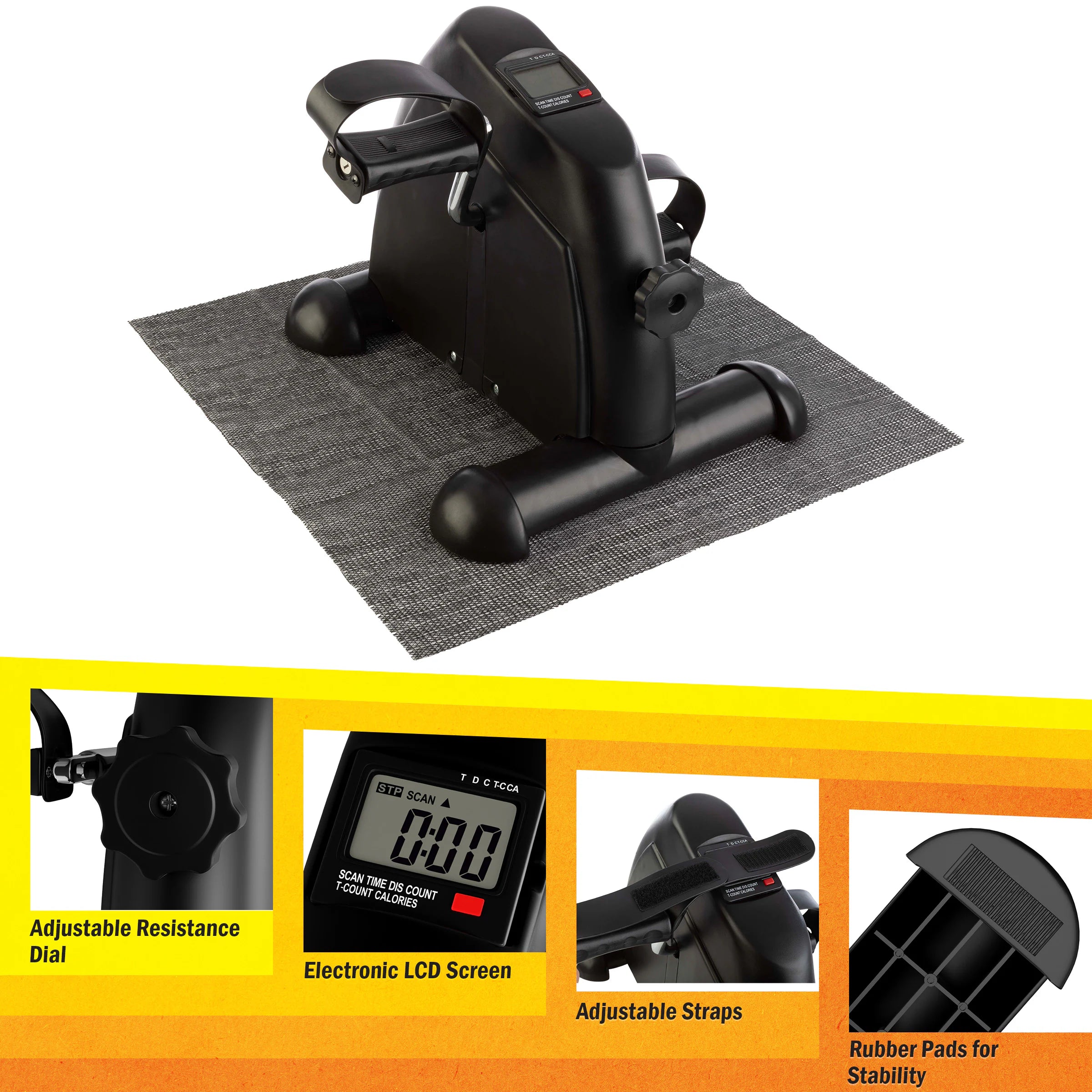 Fitness under Desk Air Peddler Exercise Bike