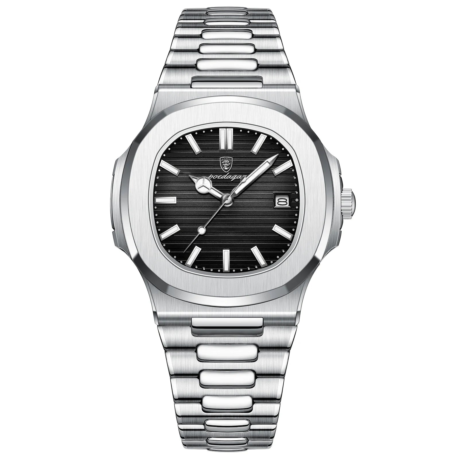 Luxury Watch for Man Waterproof Luminous Date Men Wristwatch Square Stainless Steel Business Men'S Quartz Watches Reloj