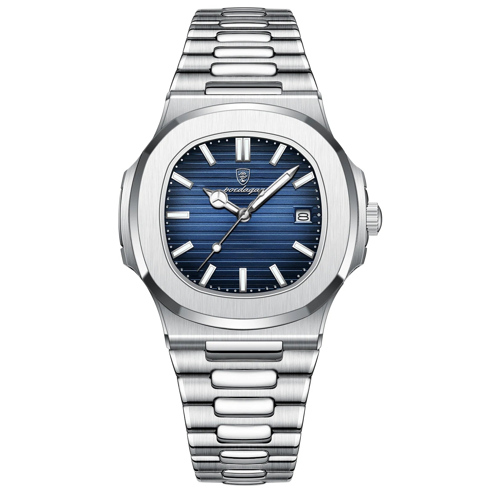 Luxury Watch for Man Waterproof Luminous Date Men Wristwatch Square Stainless Steel Business Men'S Quartz Watches Reloj