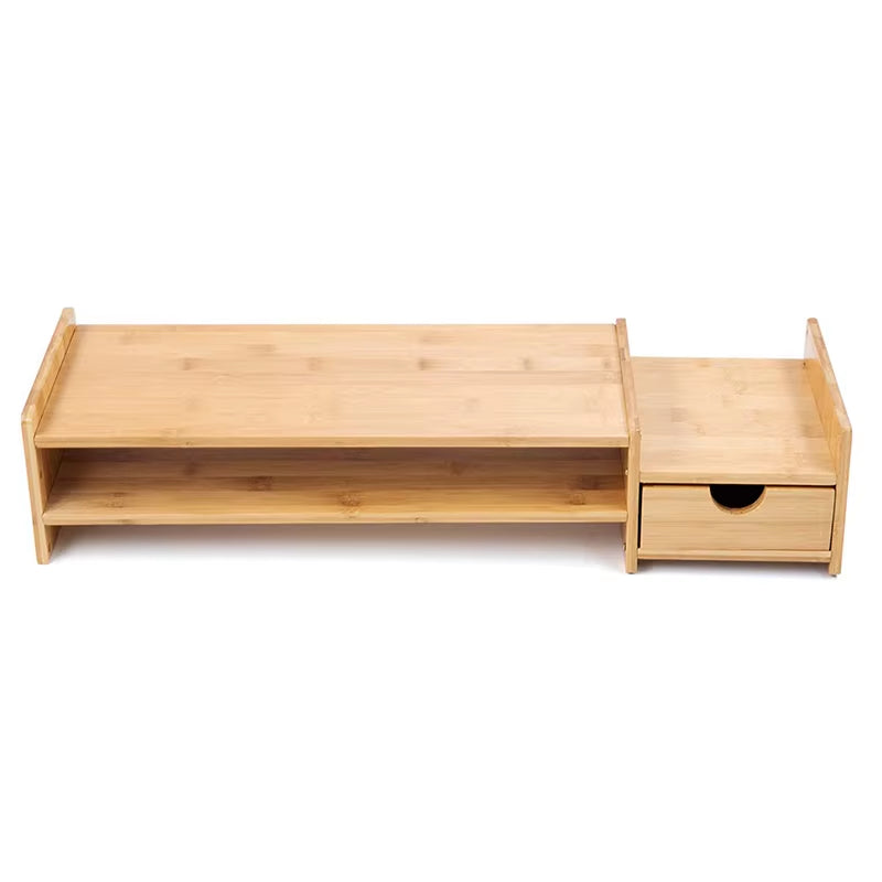 Monitor Stand Riser Desk Organizer with Drawers, Adjustable Desktop Storage Organizer for Computer, Printer, Cellphone