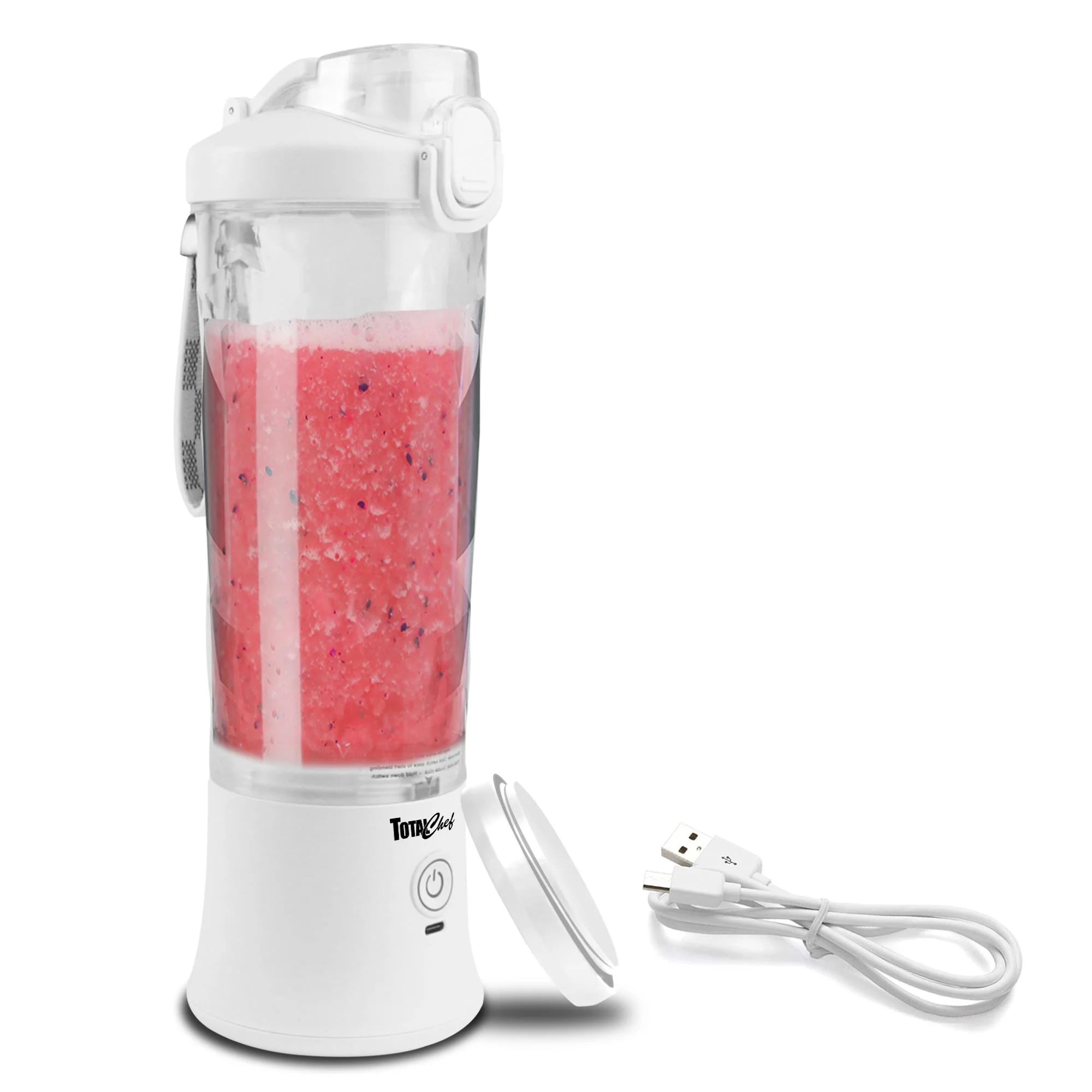 Total Chef USB Rechargeable Portable 20-Oz Countertop Blender ( White )
