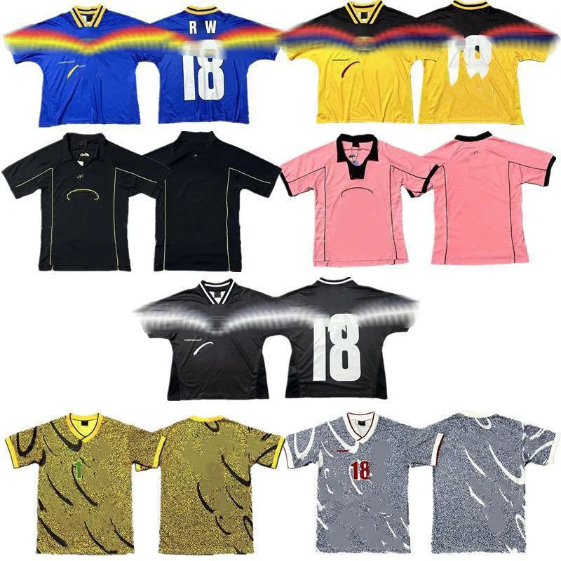 Designer Mens T-Shirt Digital Pattern Letter Print Vintage Sports Casual Soccer Jersey Y2K Shirts Summer Loose Short Sleeve Jerseys Tops Men