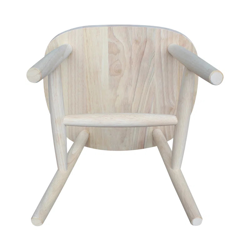 Miner Kids 11.25'' Unfinished Wood Desk or Activity Chair Chair and Ottoman