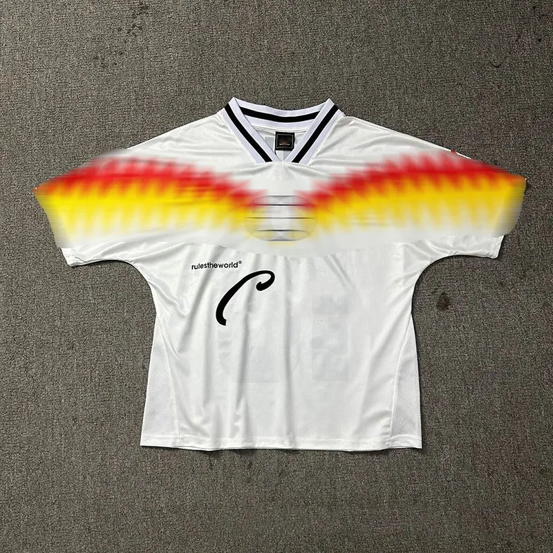 Designer Mens T-Shirt Digital Pattern Letter Print Vintage Sports Casual Soccer Jersey Y2K Shirts Summer Loose Short Sleeve Jerseys Tops Men